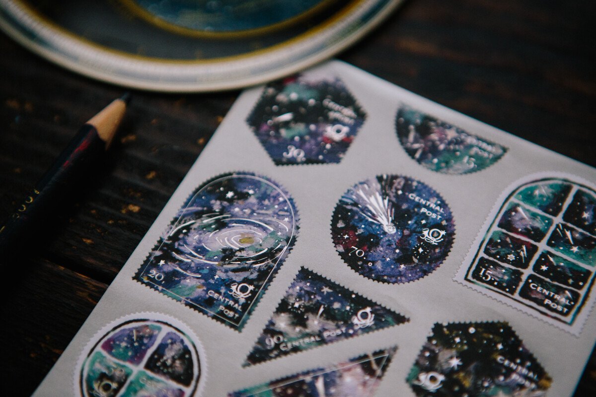 深邃星空 郵票貼紙