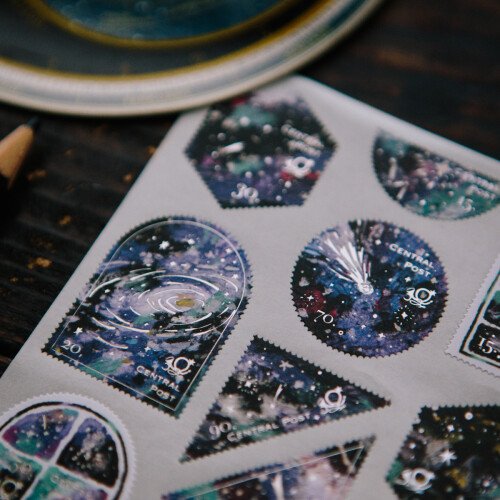 深遠星空 切手型封緘飾りシール