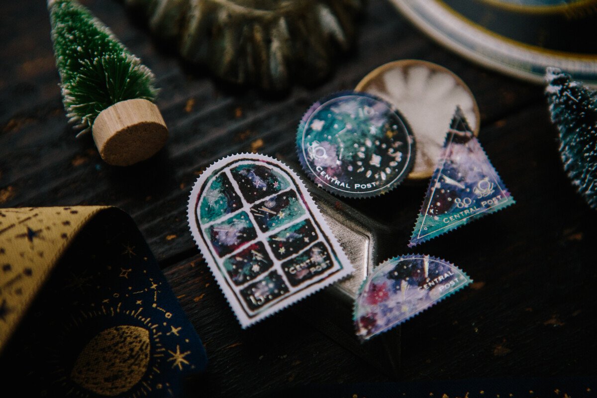 深邃星空 郵票貼紙