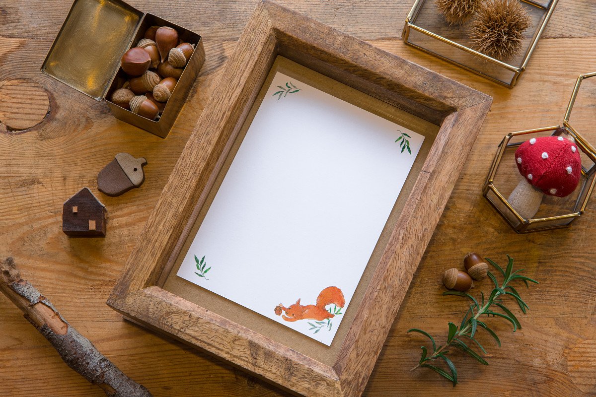 Little Animal Postcard - Leaping Squirrel