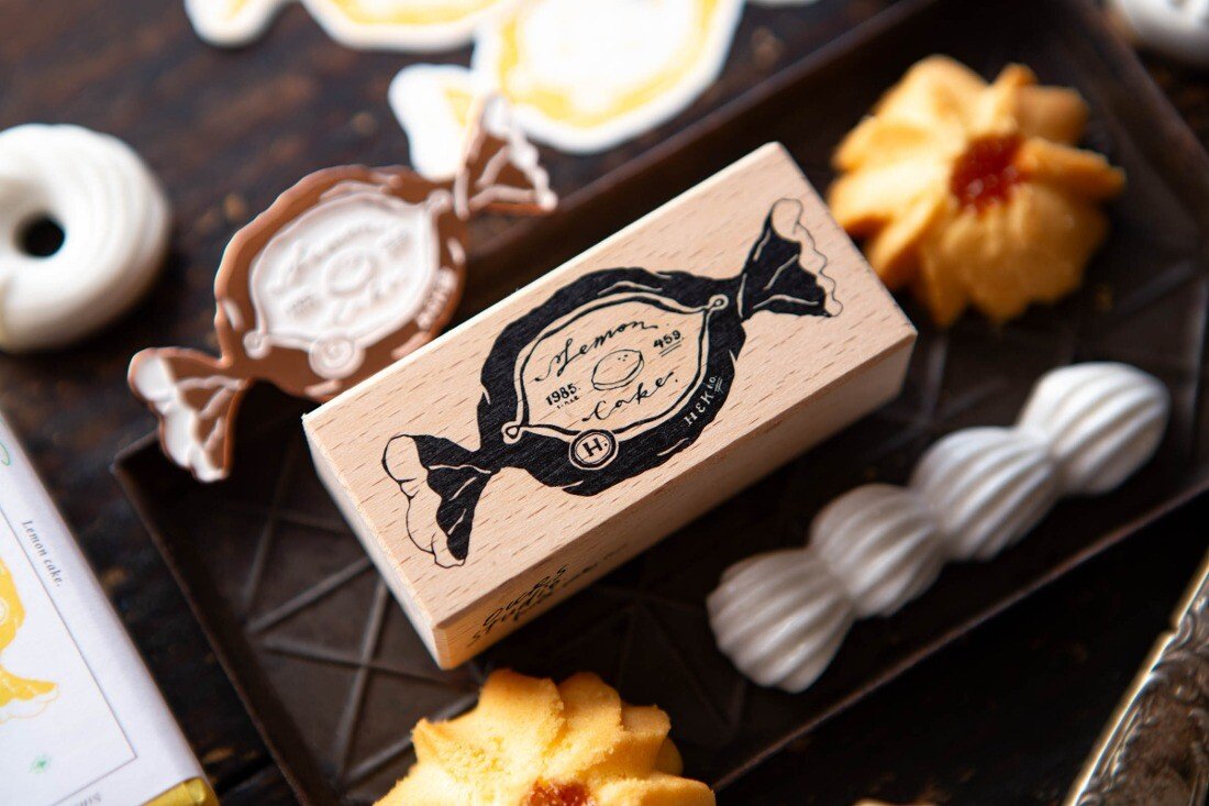 New Lemon Cake Rubber Stamp