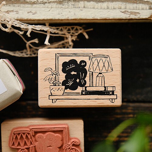 On the Wall Rubber Stamp
