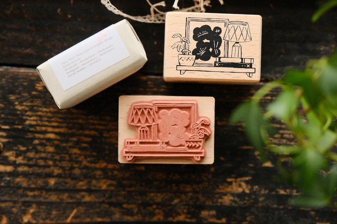 On the Wall Rubber Stamp