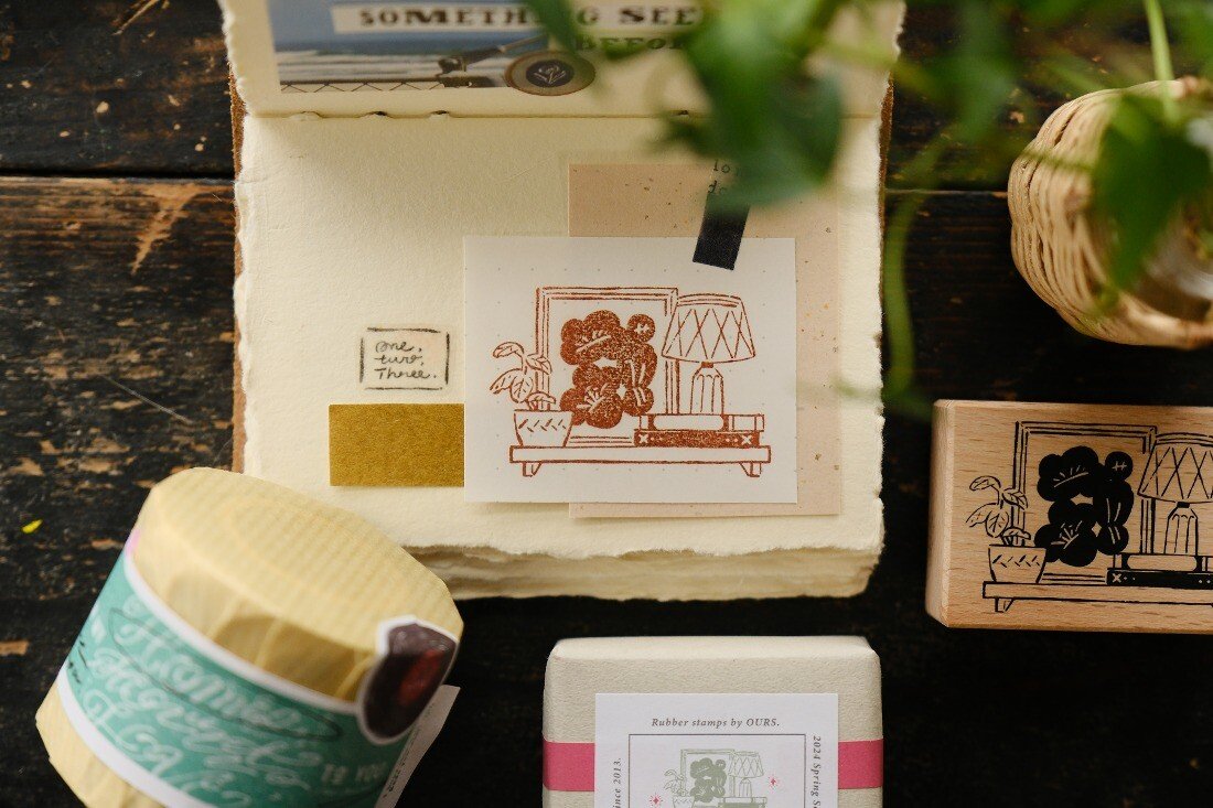 On the Wall Rubber Stamp