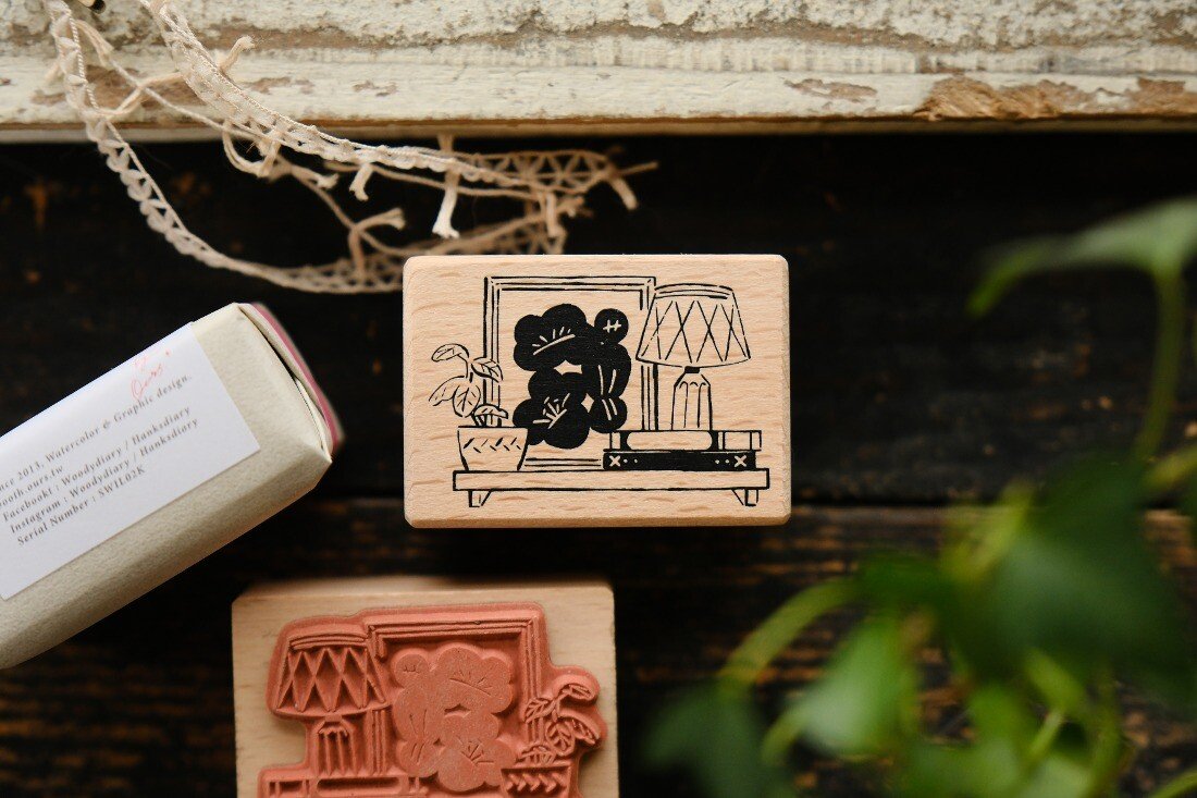 On the Wall Rubber Stamp