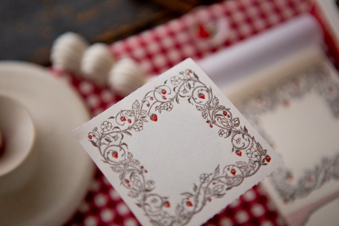 Strawberry Frame Letterpress Book