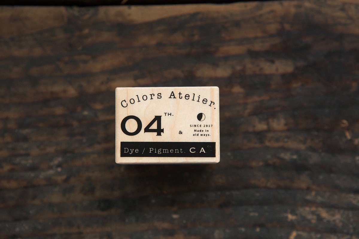 Vintage CA Logo B Maple Wood Stamp