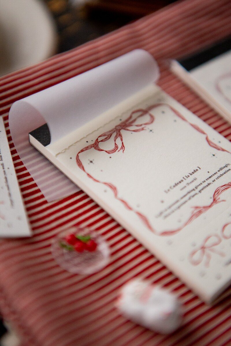 Ribbon Frame Letterpress Book