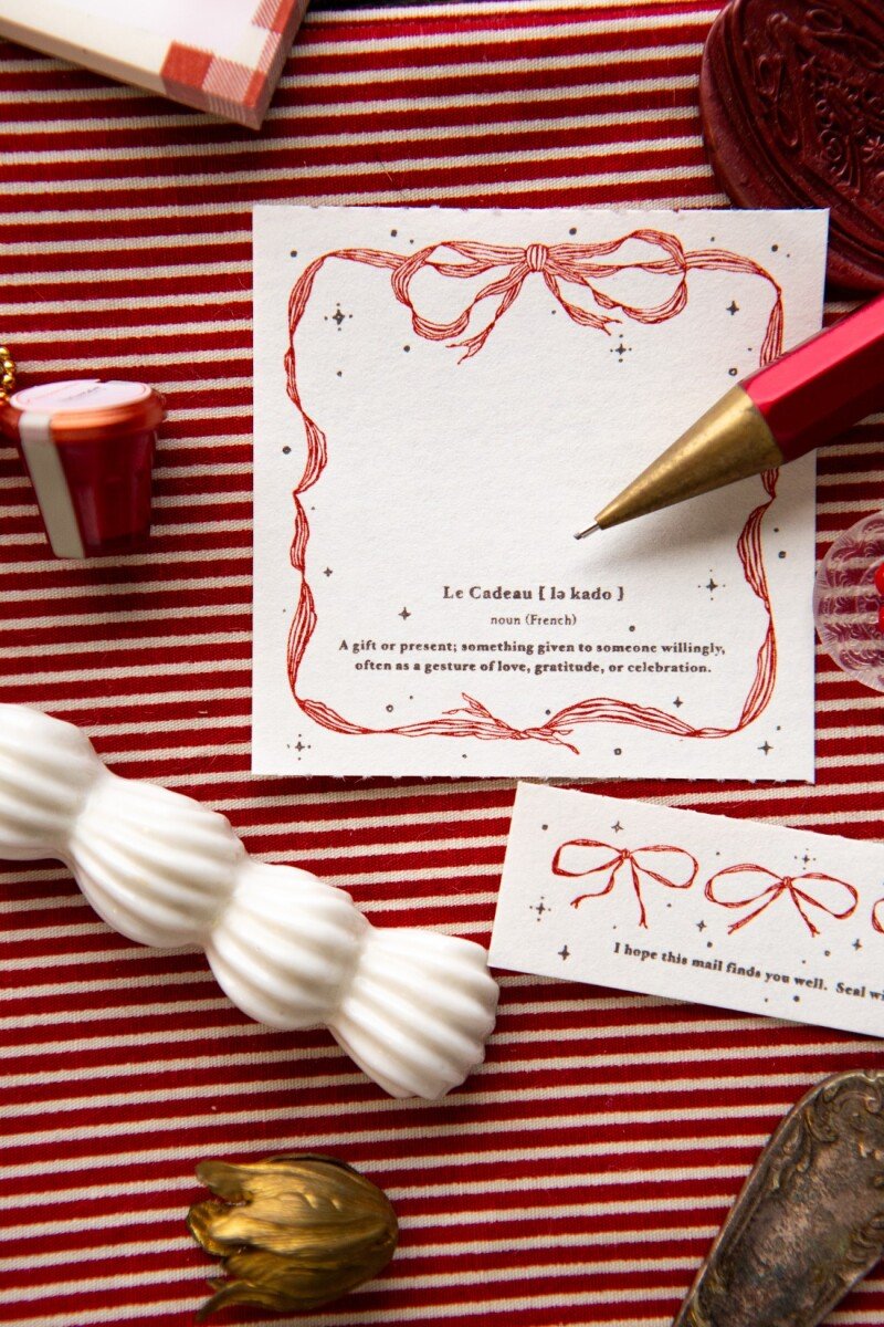 Ribbon Frame Letterpress Book