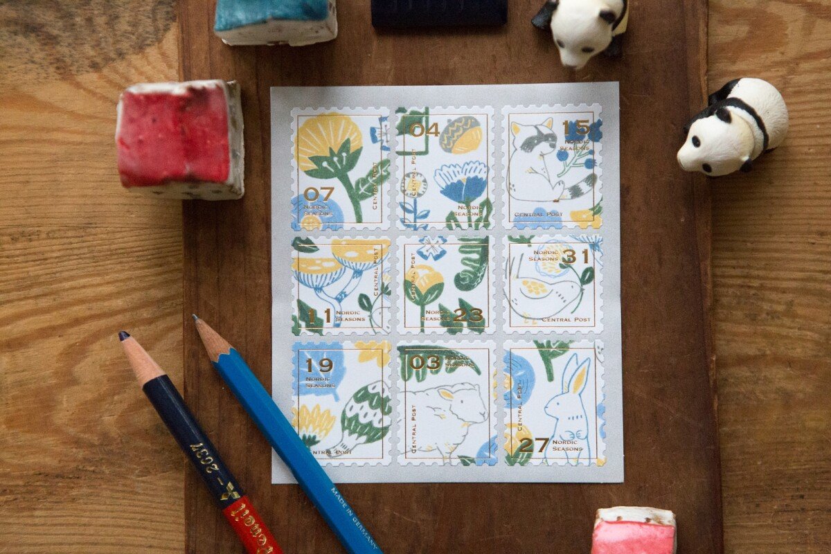 Nordic Seasons - Winter - Stamp Style Sticker