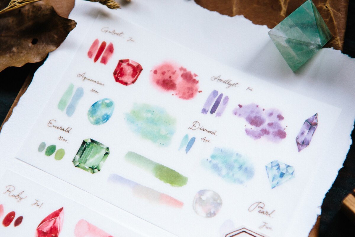 Birthstones Transfer Sticker