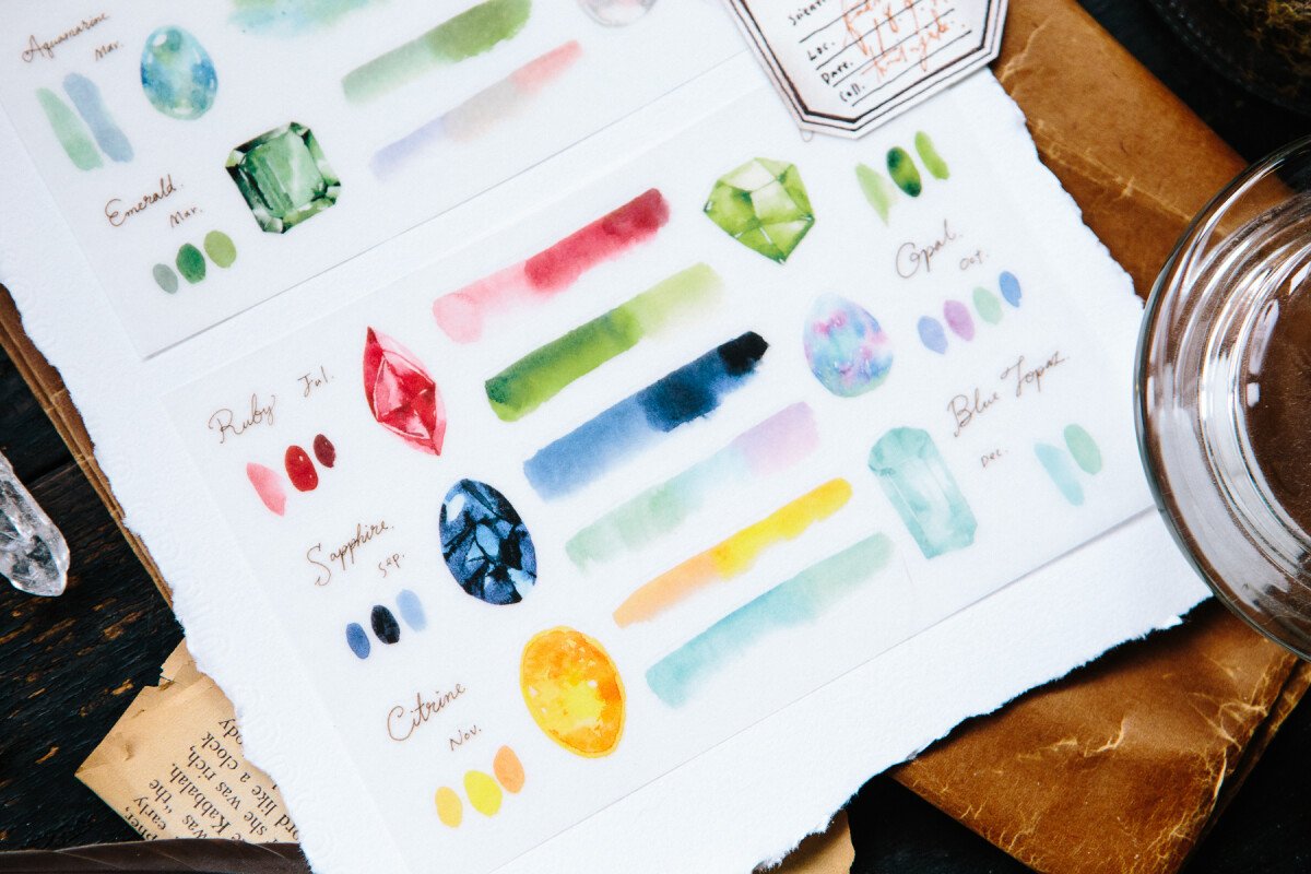 Birthstones Transfer Sticker
