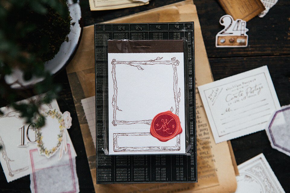 Branch frame letterpress label book
