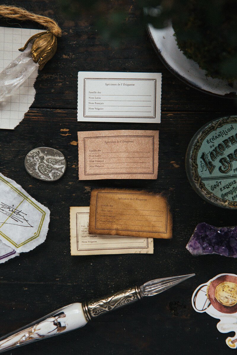 Branch frame letterpress label book