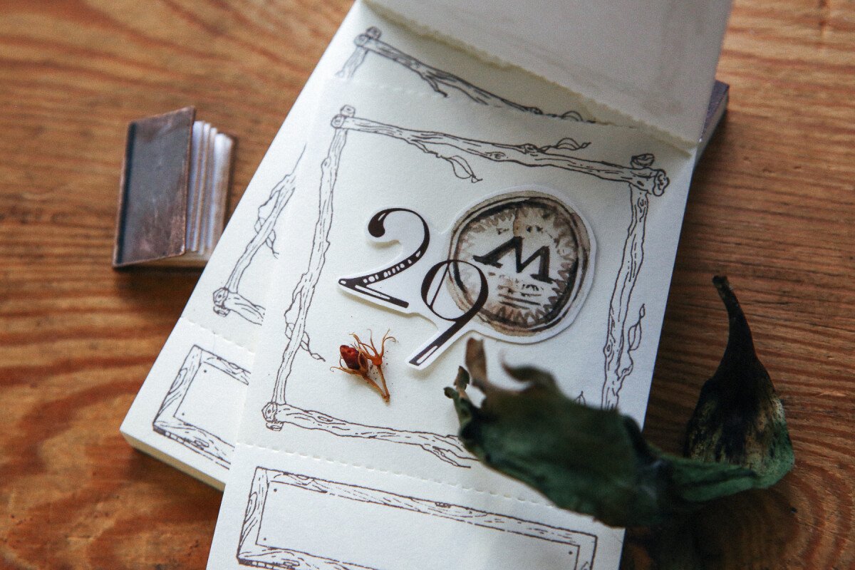 Branch frame letterpress label book