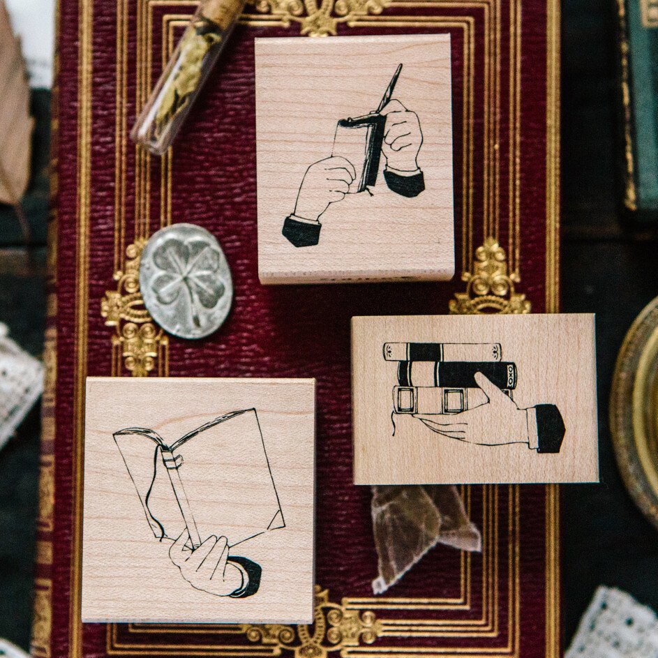 Hand Maple Wood Stamp Set A