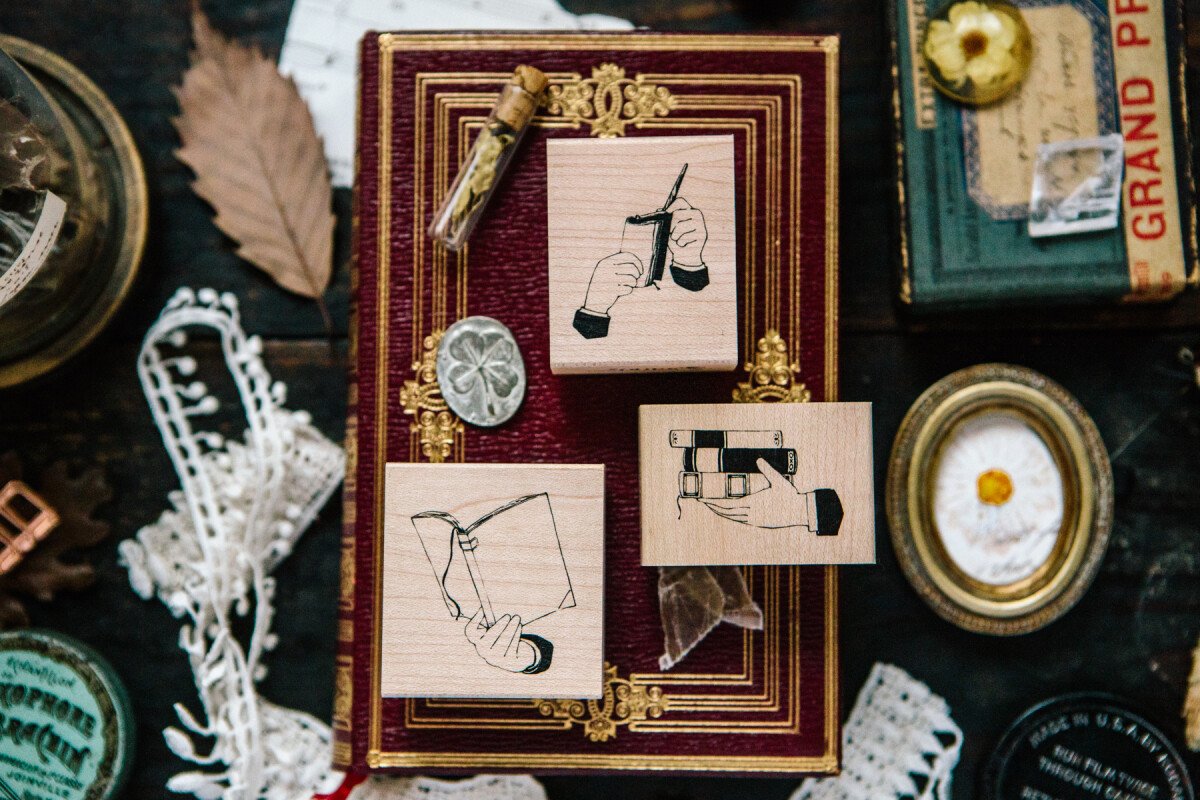 Hand Maple Wood Stamp Set A