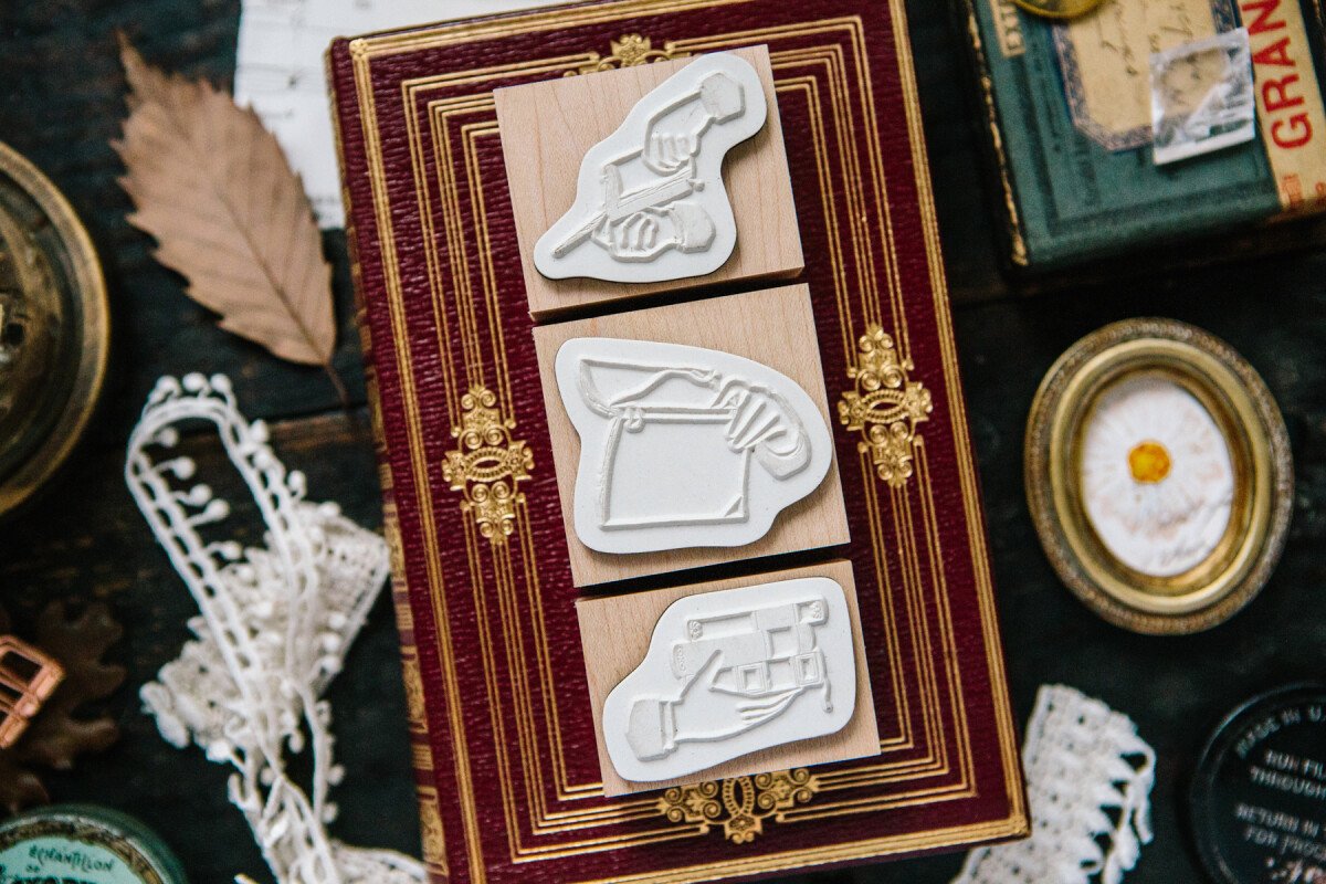 Hand Maple Wood Stamp Set A