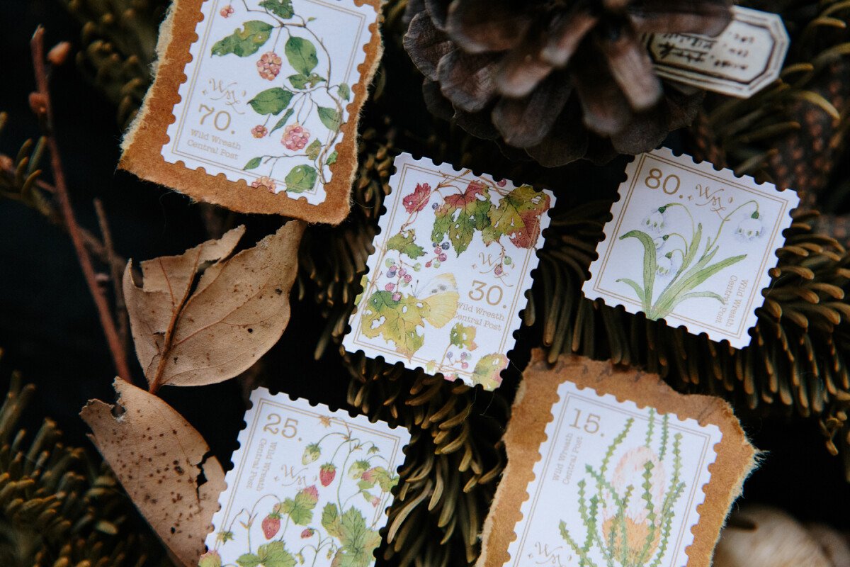 Wild plants 2 stamp sticker