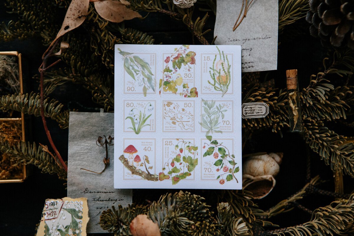 Wild plants 2 stamp sticker