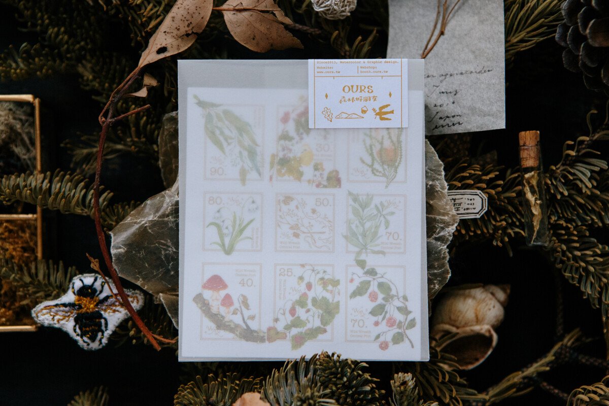 Wild plants 2 stamp sticker