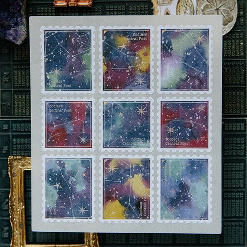 黃道星空 郵票貼紙