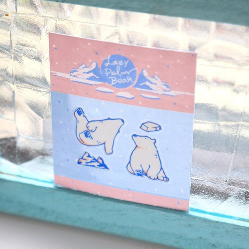 Lazy Polar Bear #1 Transfer Sticker