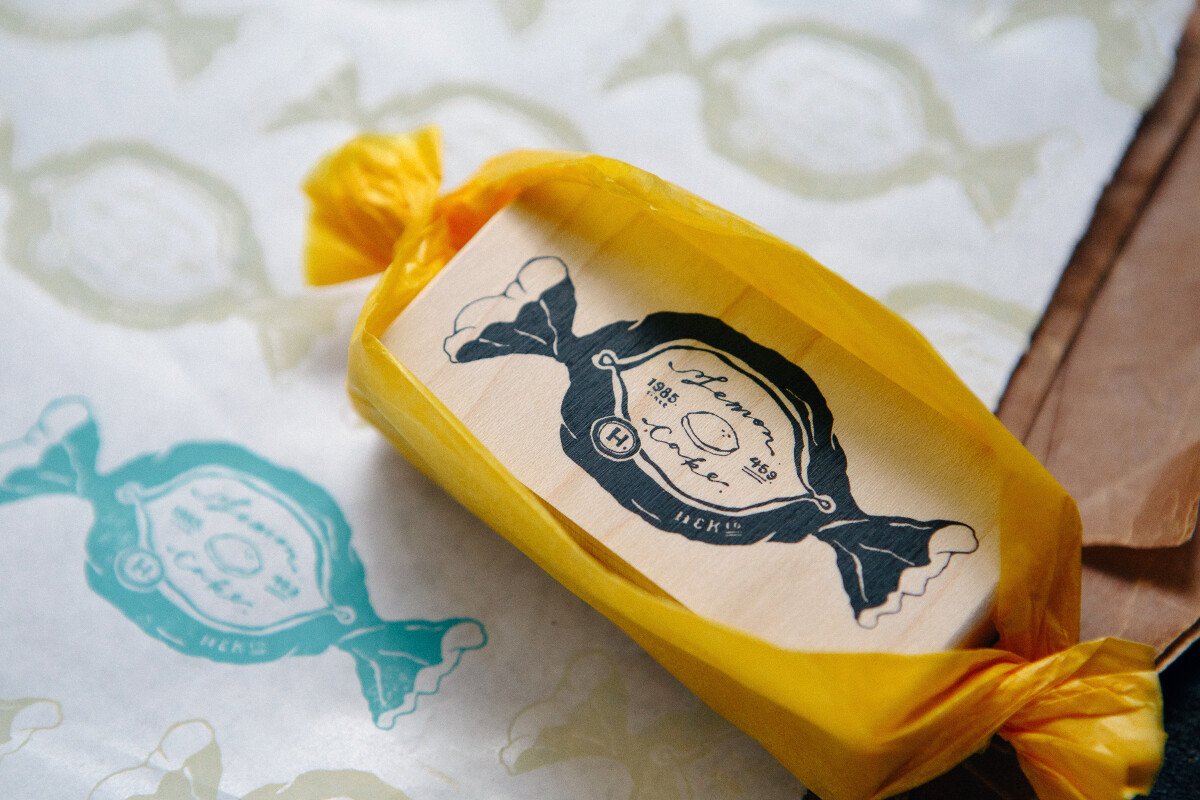 Lemon Cake Rubber Stamp