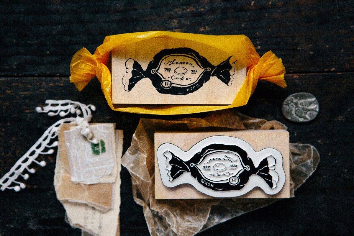 Lemon Cake Rubber Stamp