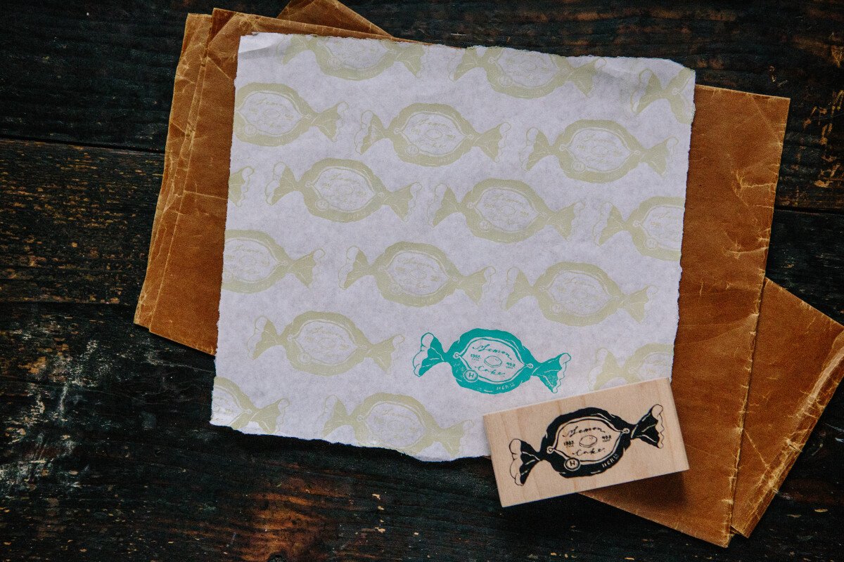 Lemon Cake Rubber Stamp