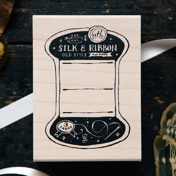 Thread Card Rubber Stamp