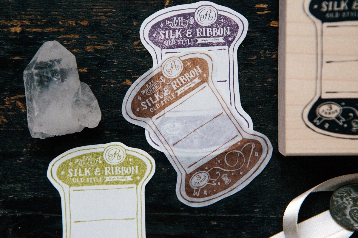 Thread Card Rubber Stamp