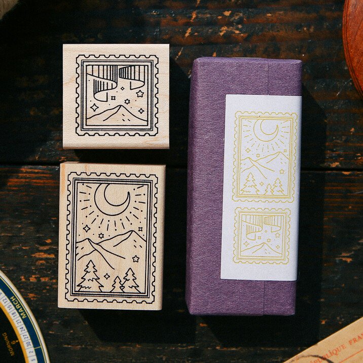 Starry Night  Rubber Stamp Set