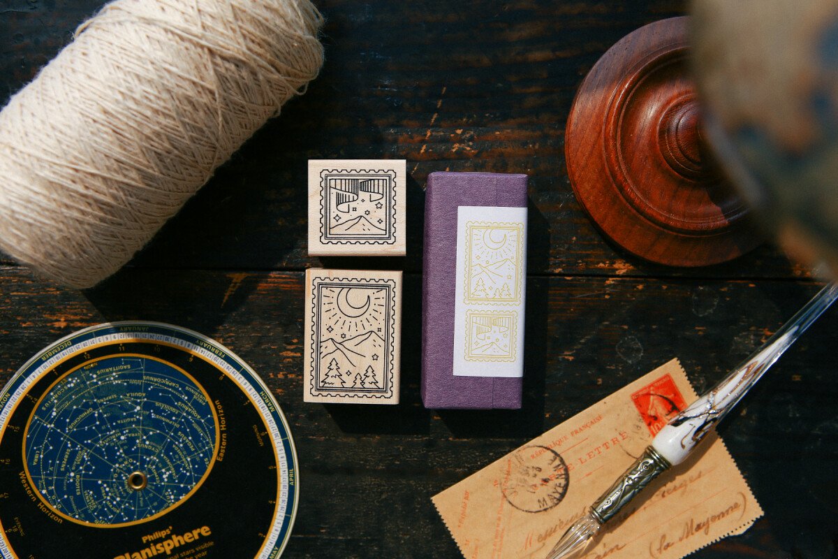 Starry Night  Rubber Stamp Set