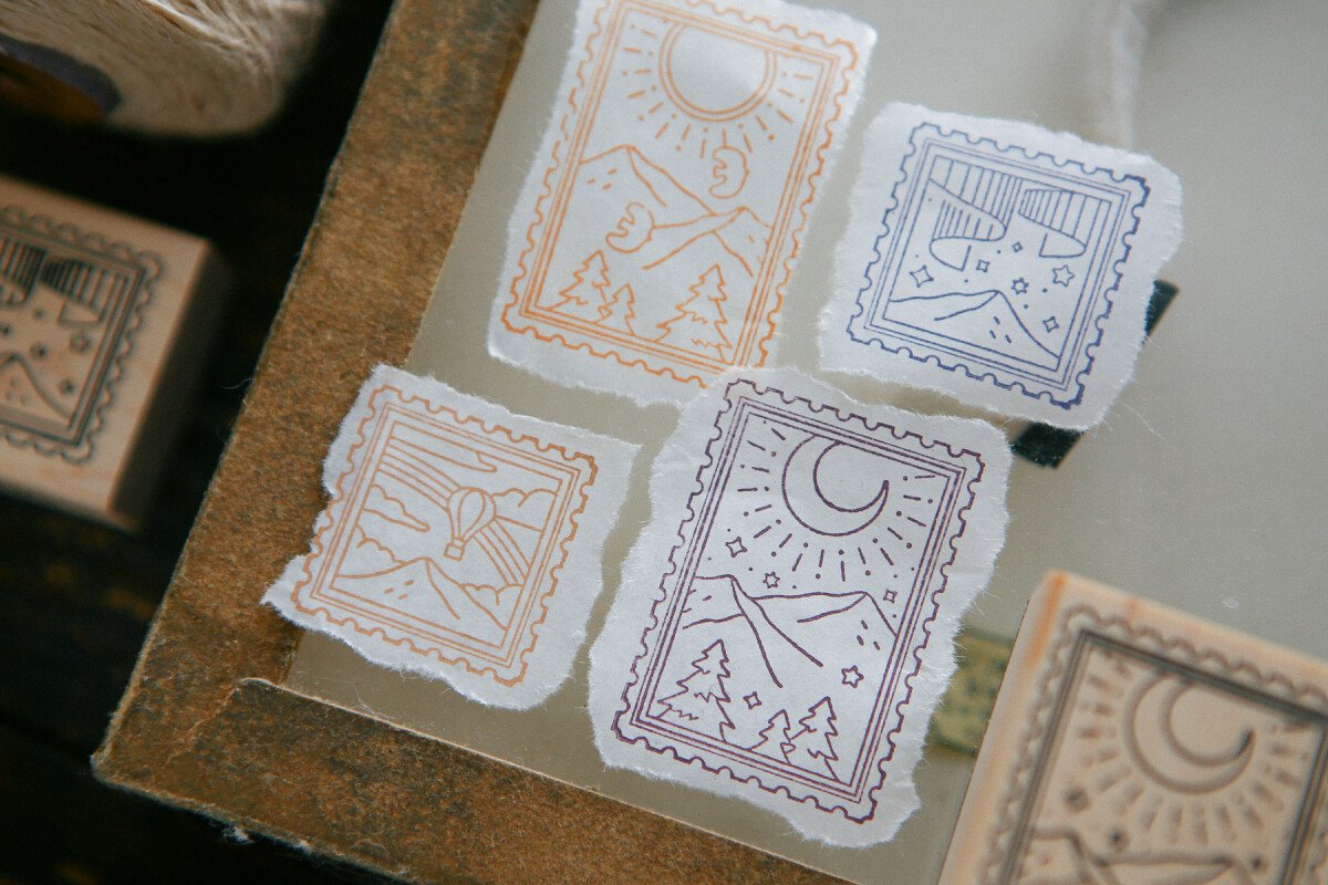 Starry Night  Rubber Stamp Set