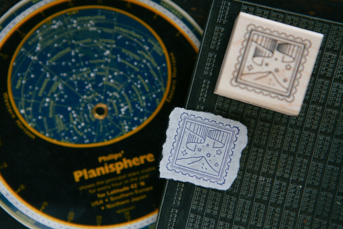 Starry Night  Rubber Stamp Set