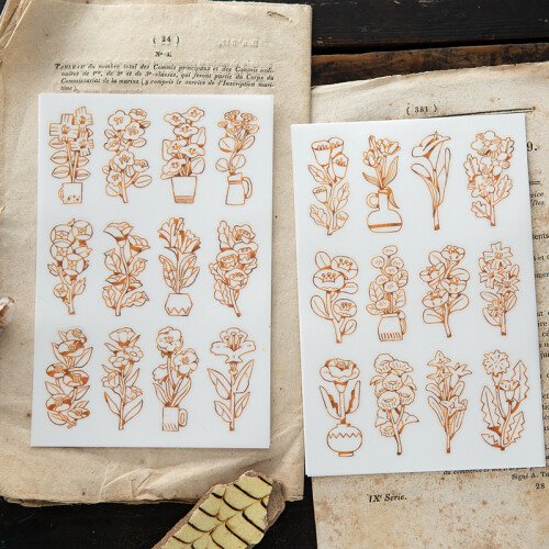 Ink Flower Transfer Sticker