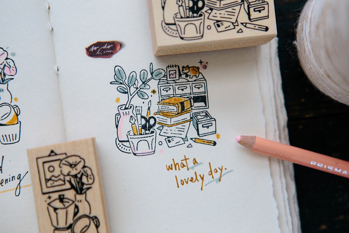 Good Morning Good Evening Stamp Set