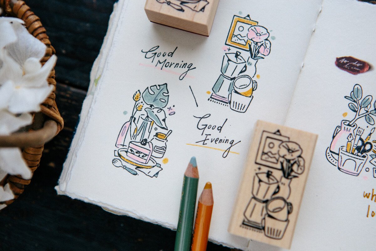 Good Morning Good Evening Stamp Set