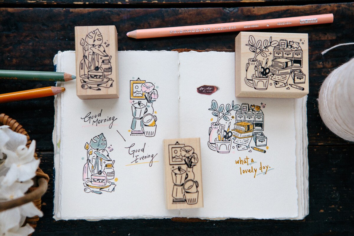 Good Morning Good Evening Stamp Set