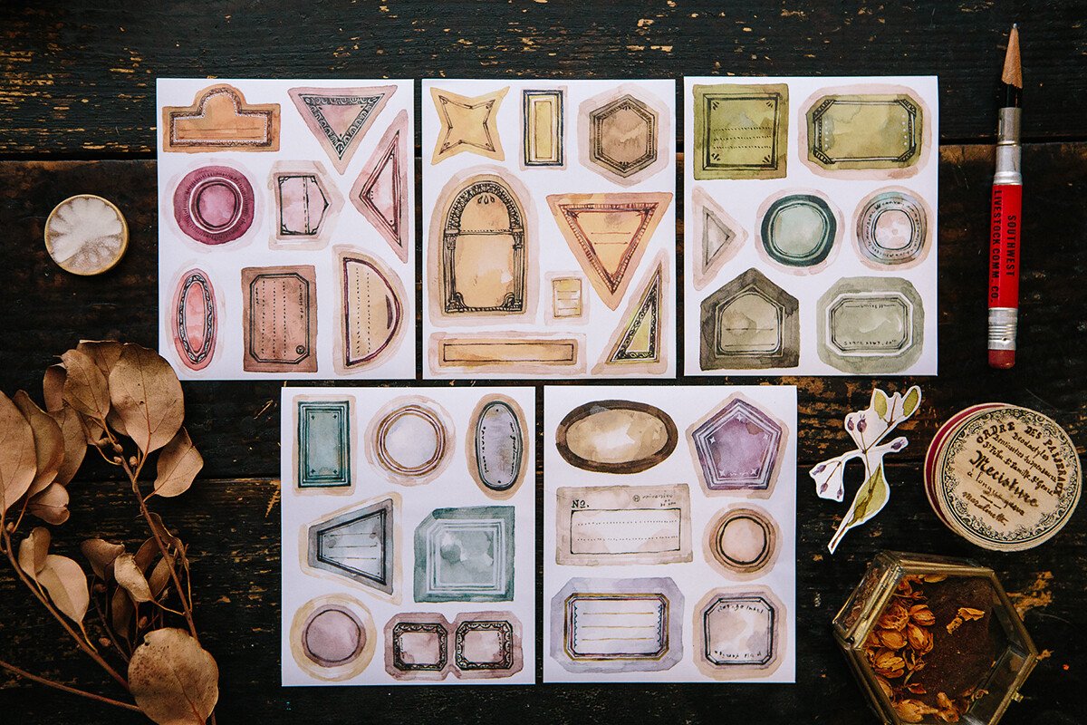 Old Labels Sticker Pack