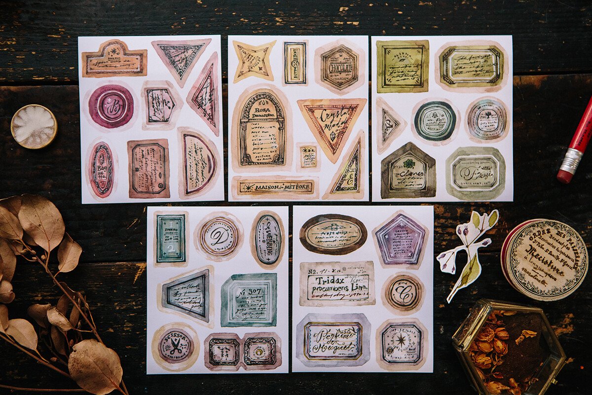 Old Labels Sticker Pack