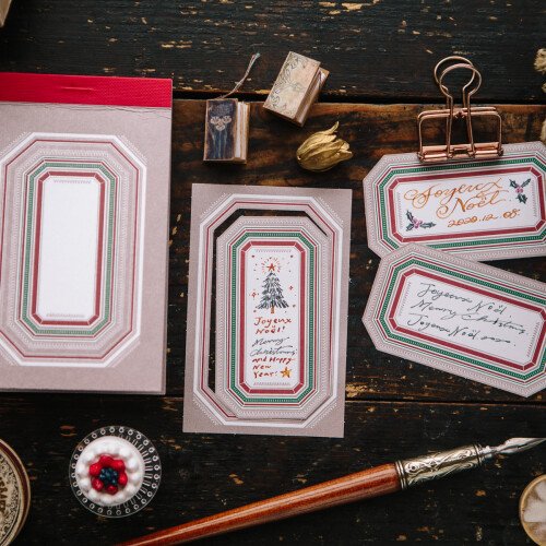 Winter Label Letterpress Book