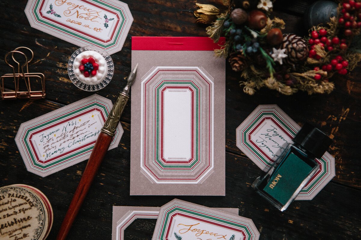 Winter Label Letterpress Book