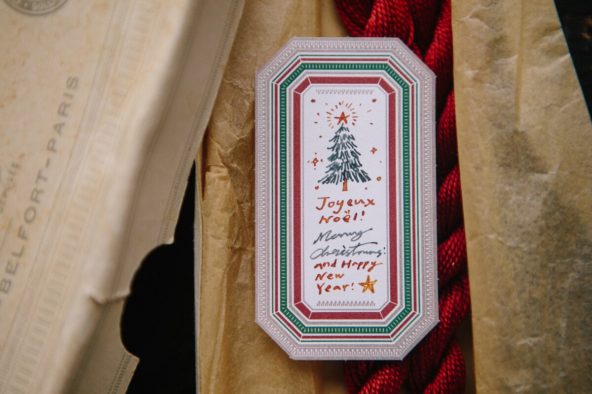 Winter Label Letterpress Book