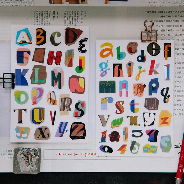 グルーヴ文字 紙用転写シール
