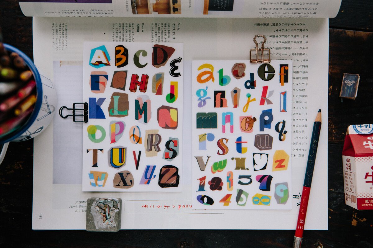 グルーヴ文字 紙用転写シール